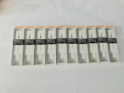 LOT OF 10 - SYLVANIA DULUX S - 7W - 827 - G23 BASE - 21277
