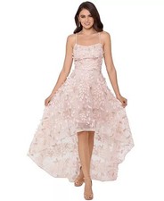 NWT XSCAPE Floral-Appliqués High-Low Gown | Size 6 | MSRP $319