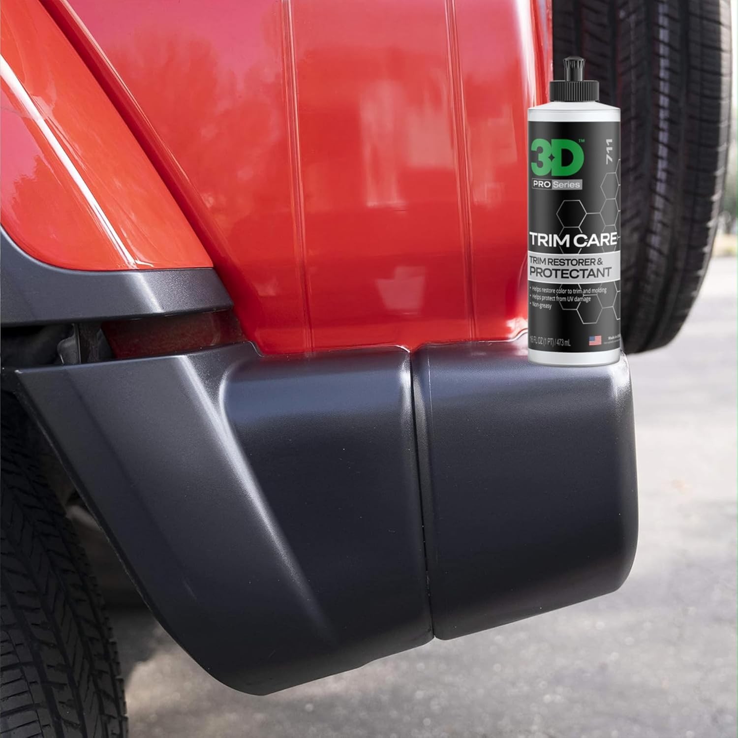 Trim care restorer for faded plastic rubber and bumpers 16oz