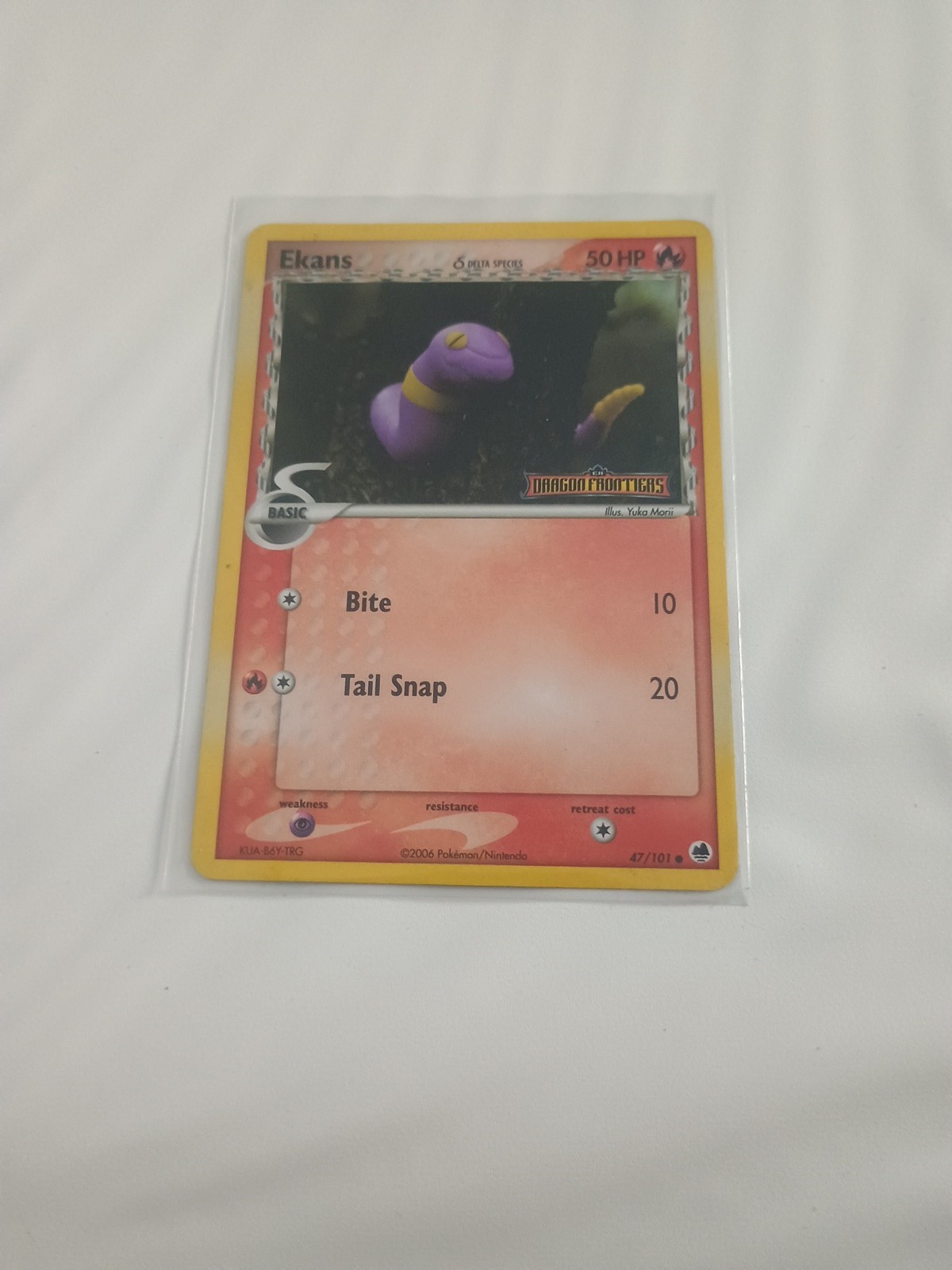 Pokemon Ekans Reverse Holo Ex Dragon Frontiers 47/101  Yuka Morii