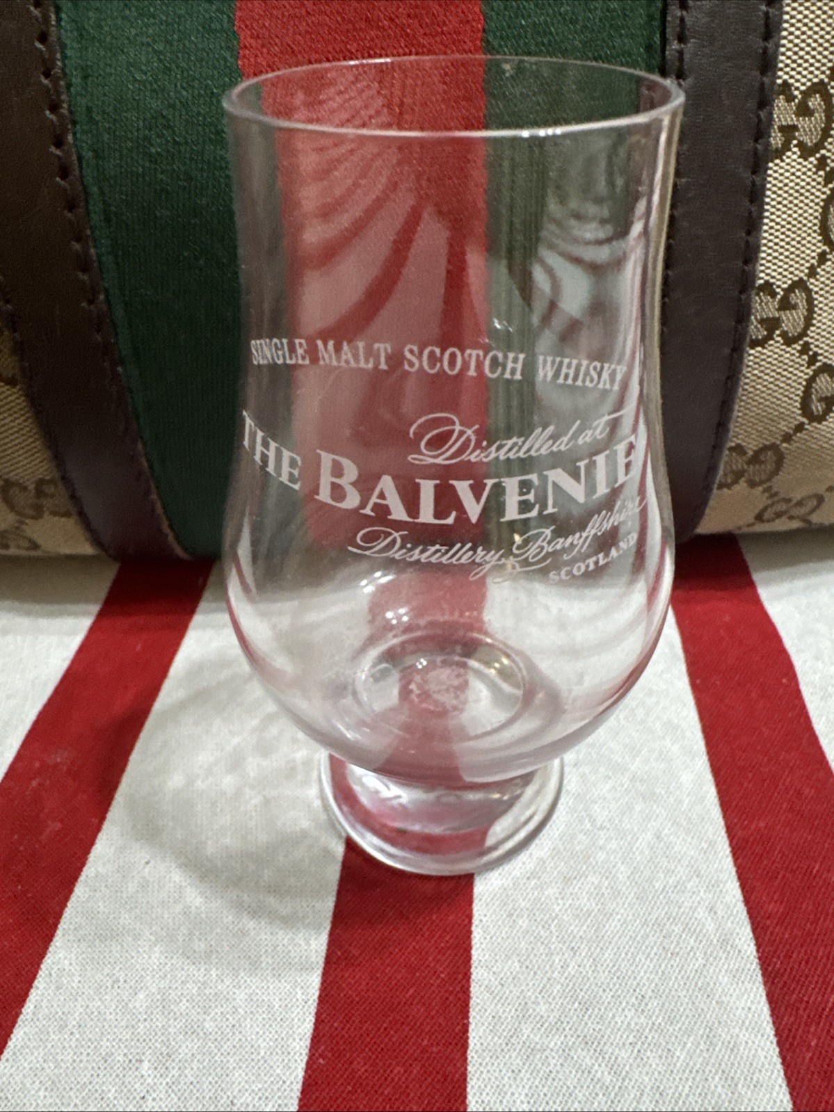 New Glencairn THE BALVENIE SCOTCH WHISKY SHOT TASTING DRINK BAR SNIFTER GLASS-image