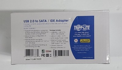 Tripp Lite U238-000 USB 2.0 to SATA / IDE Combo Adapter