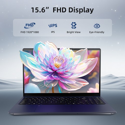 15.6 IPS FHD Laptop Intel Pentium N100 Backlit keyboard 3.4GHz Windows 11 Wifi 6 - Picture 2 of 8