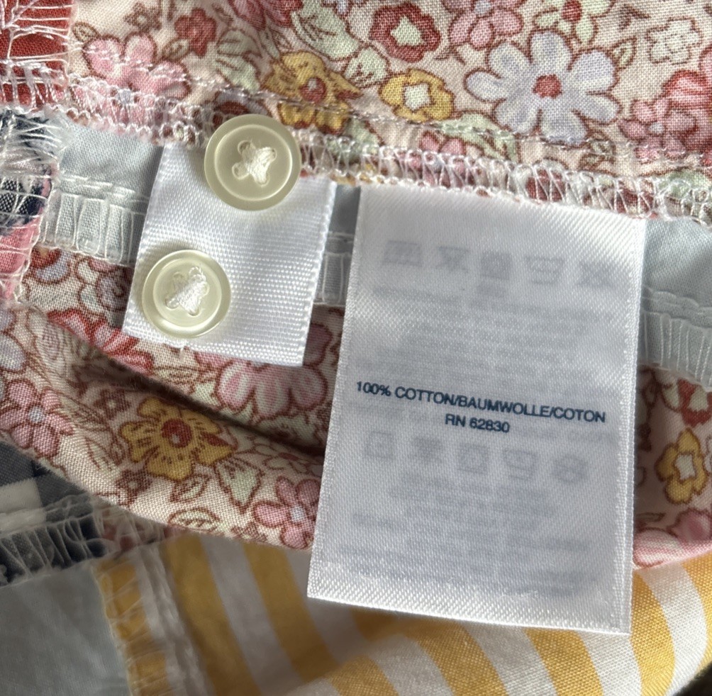 Lands End Dress Boho Patchwork Button-Down Hippy … - image 9