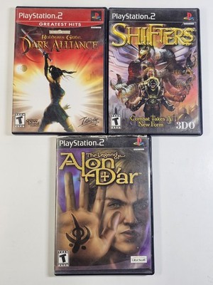 PS2 RPG Game Bundle: Baldur's Gate, The Legend Of Alon Dar, Shifters; CIB Tested
