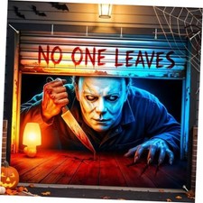 Halloween Garage Door Cover Banner 8x7 ft, Halloween Single Garage Door