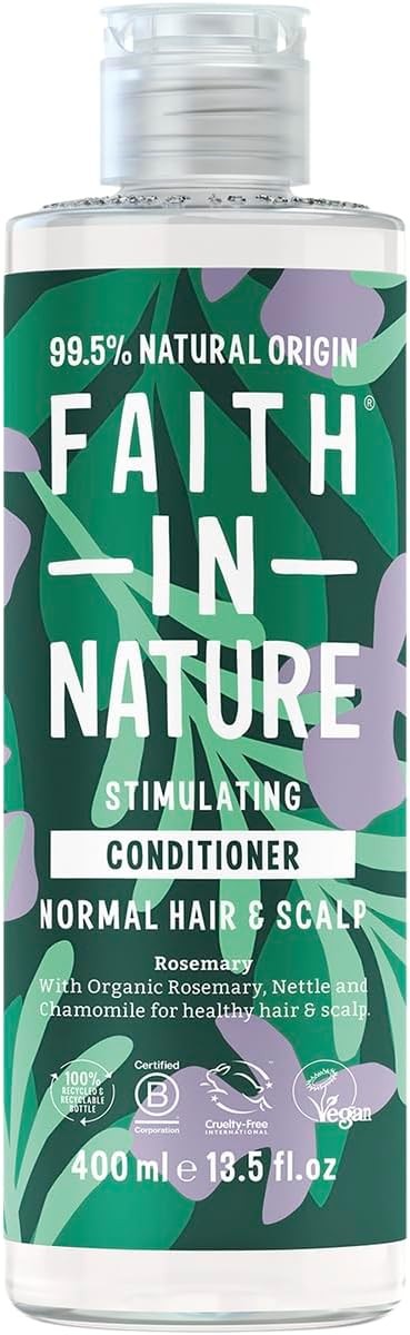 Faith In Nature Natural Rosemary Conditioner, Stimulating for Normal Hair & Sca