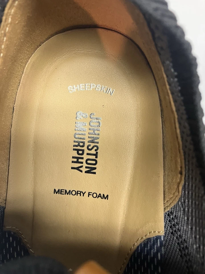 Johnson and Murphy Men’s Amherst Knit Sneakers Size 13 Black + White - Image 3 of 4