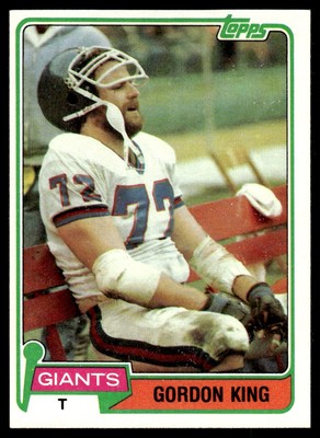 1981 Topps Gordon King Rookie New York Giants #14