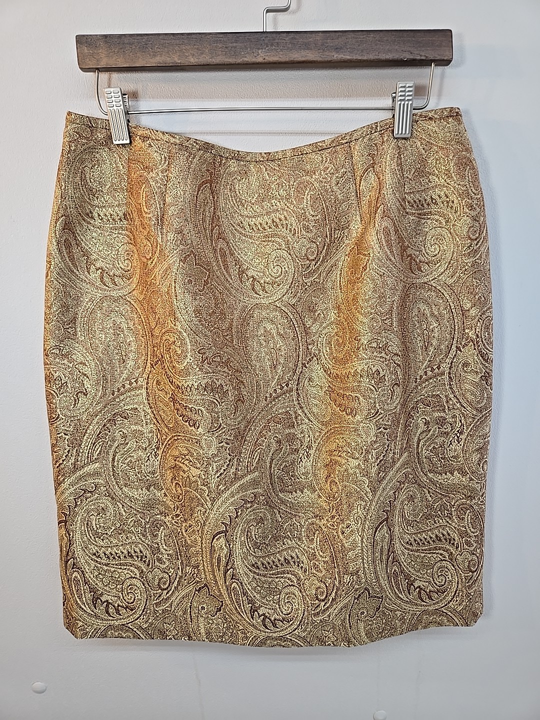 NWOT Kasper Gold Pencil Skirt Size 10 Lined