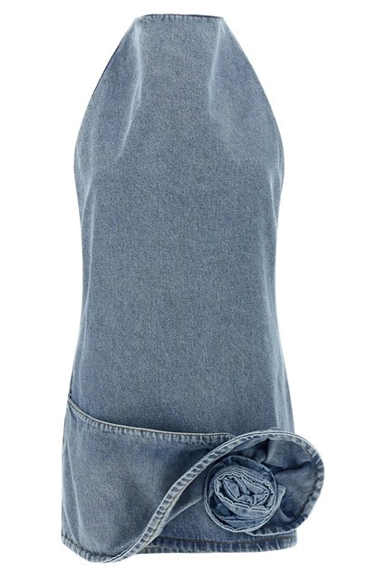 MAGDA BUTRYM Denim 10 Blue Dress Top New & Authentic