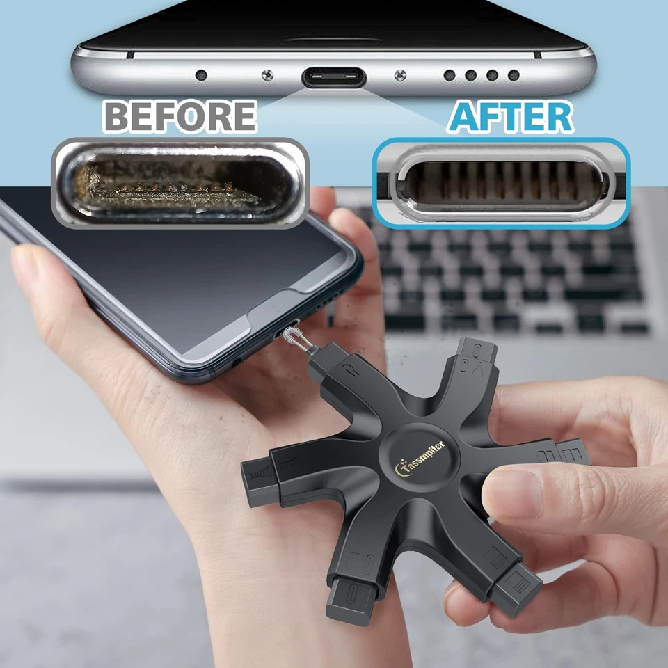 Kit de limpieza para iPhone Limpiador de puertos, herramienta de reparación y restauración para iPad Pro Wa... Foto 4 de 4