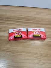 Two Maxell Mini DV Digital Video Cassette Tapes 60 Minutes New Sealed