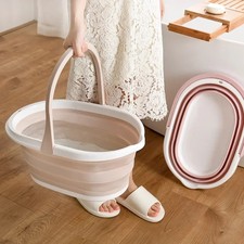 Folding Water Basin Camping Supplies Plastic Bucket Washbasin For Foot Spa Bath