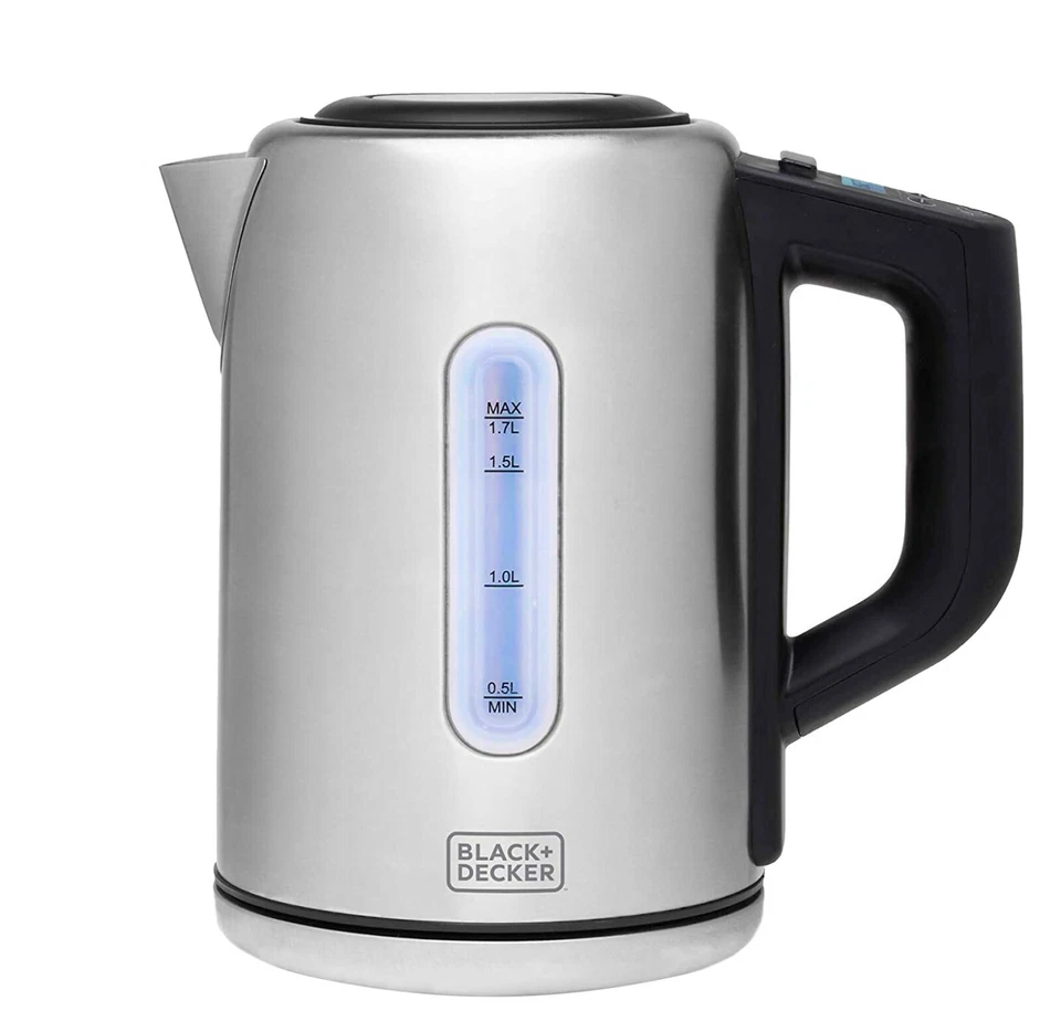 Black & Decker Premium Digital Kettle Stainless Steel 1.7L Keep Warm & Cordless