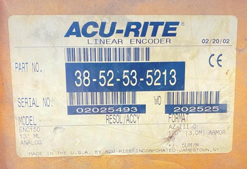 Codificador de revestimiento ACU-RITE 38-52-53-5213 (NUEVO) - Imagen 4 de 4