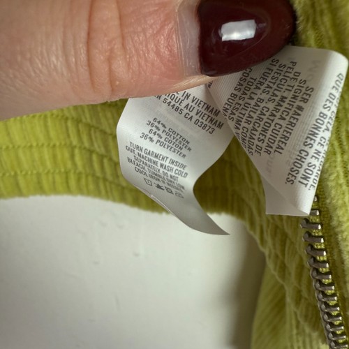 NWT Aerie Groove On Velour Full-Zip Jacket Cropped Lime Size Medium M $60 NEW - Picture 9 of 13