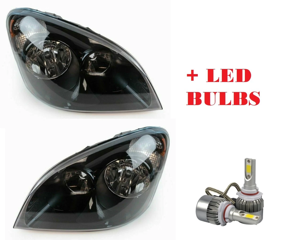 2008-2016 Freightliner Cascadia Commercial Truck OE Headlight with LED  bulbs | eBay