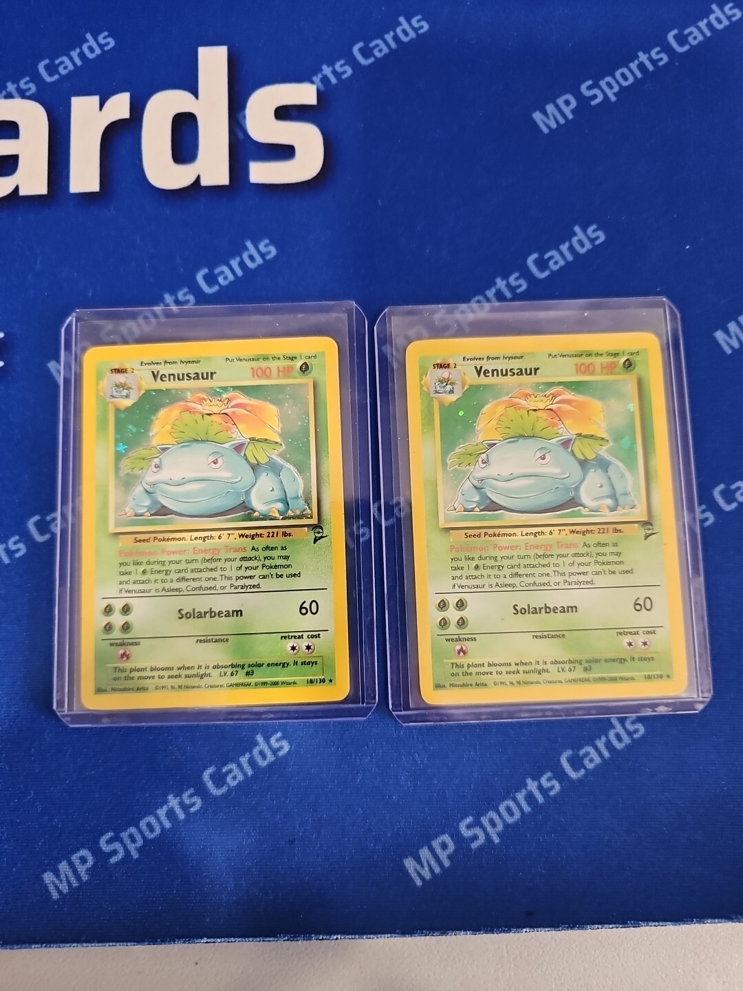 Pokémon TCG Venusaur Base Set 2 18/130 Holo Unlimited Holo Rare SET OF