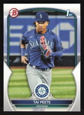 Tai Peete 1st Bowman 2023 Bowman Draft #BD-28 Seattle Mariners