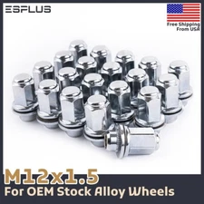 20 Pc 1.85" Toyota OEM Lug Nut Chrome M12x1.5 Fit Corolla/Prius/Highlander/RAV4
