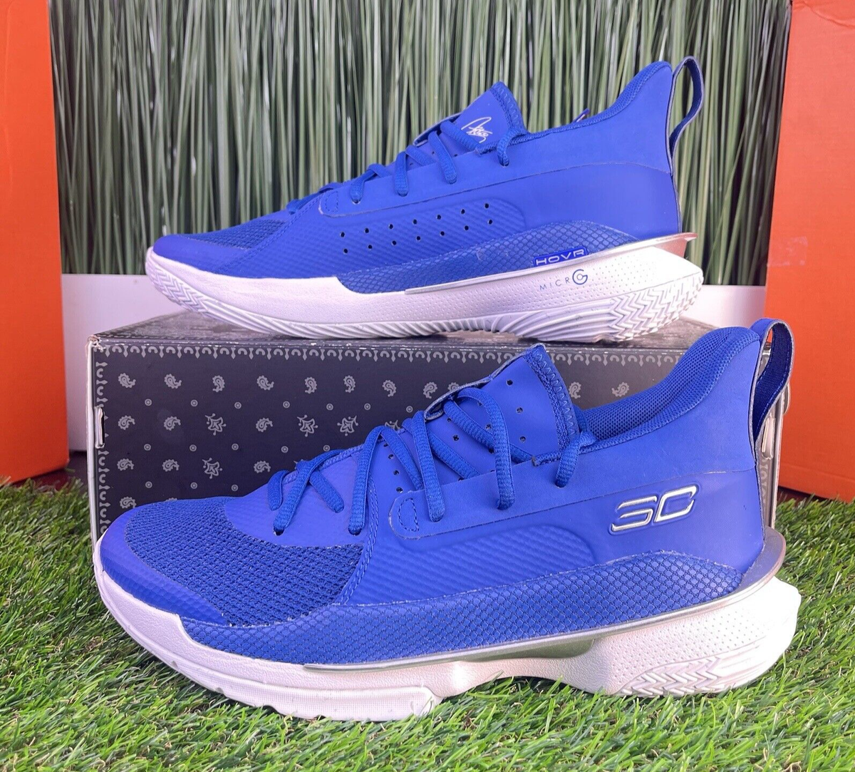 Under Armour Curry 7 Royal Blue Mens Basketball Shoes 3023838-407