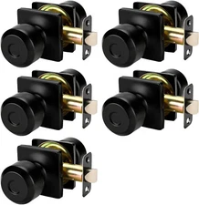 5 Pcs Matte Black Door Konbs No Latch And Needn't Lock For Laundry Rooms Closet