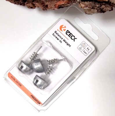 Zeck Predator Balance Weight Screw In 8g 3 Stück Schraubgewichte für Gummifische