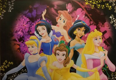 POSTER 11x16 disney princess  belle cinderella snow white ariel jasmine