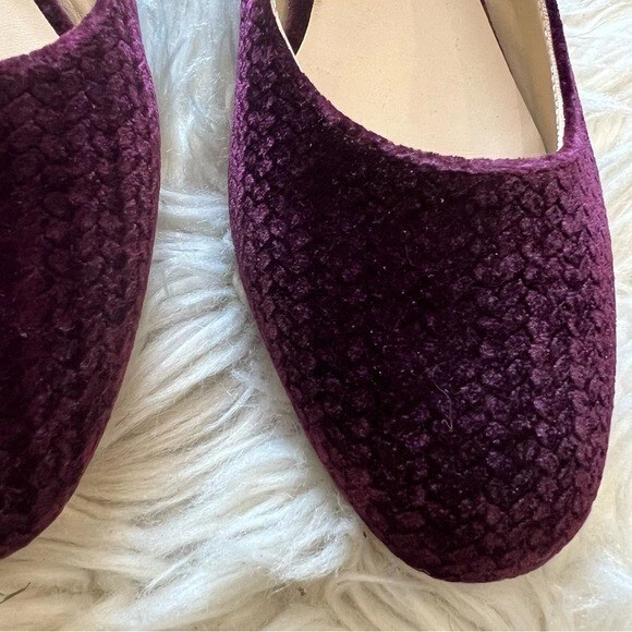 Botkier New York Borgoña Profunda Vino Rojo Texturizado Camilla Ballet Pisos Talla 8.5 Foto 3 de 4