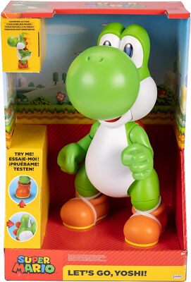 Super Mario Let's Go, Yoshi Action Figure functional 192995413993