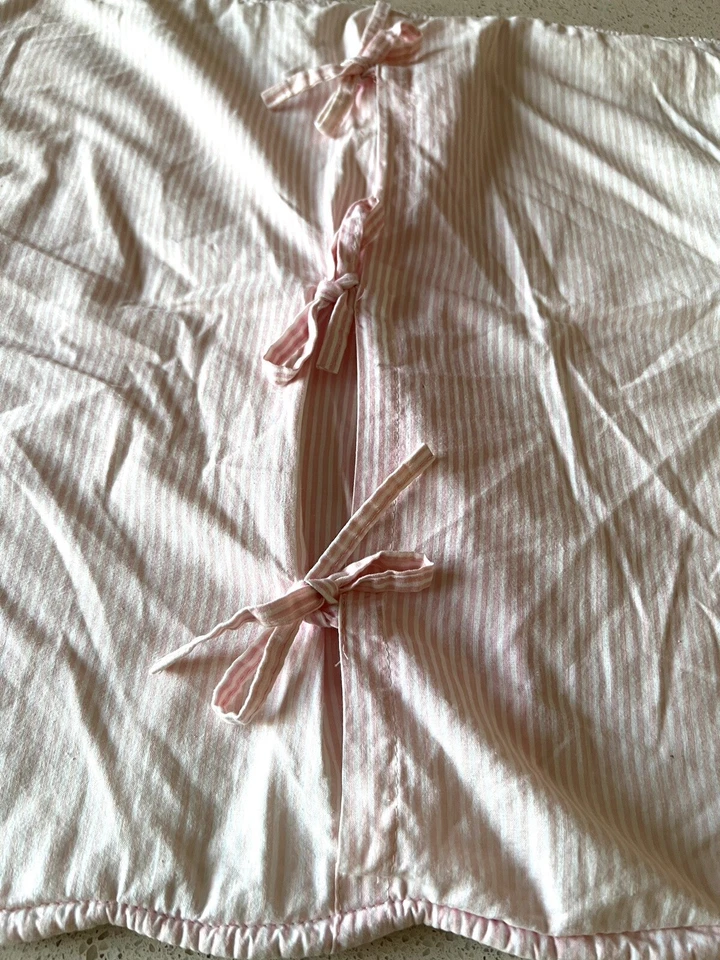 Juego de 2 fundas de almohada, círculo rosa con diseño de puntos blancos 19"X19" corbatas usadas Foto 4 de 4