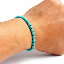 Turquoise Bead Tumbled Bracelet Stone Jewelry