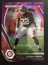 Dylan Moses RC 2021 Prizm Draft Picks Dylan Moses Purple Wave Alabama #140