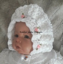 Baby Knitting Pattern #122 - 3 styles of Bonnet/Hat & Cap to make for 0-3m Baby