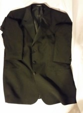 2 Button BIOS LE COLLEZIONI Designer Suit TUXEDO Jacket MENS BLACK 48L