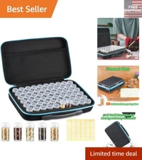 Light-Proof 60-Slot Seed Storage Box with Labels - Organize Your Gardening Needs