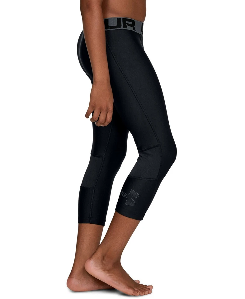 Under Armour Black HeatGear Leggings Boys Size L L44312 - Image 2 of 3