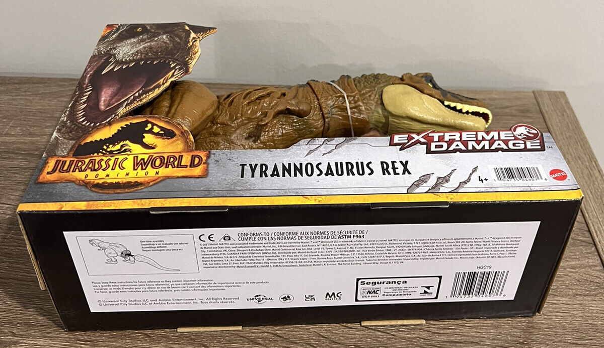 19 Long Jurassic World: Dominion Extreme Damage T-Rex Dinosaur Action  Figure Toy $15 + Free S&H w/ Walmart+ or $35+