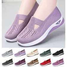 Damen Slip On Sneaker Leichte Atmungsaktiv Sportschuhe Laufschuhe Freizeitschuhe