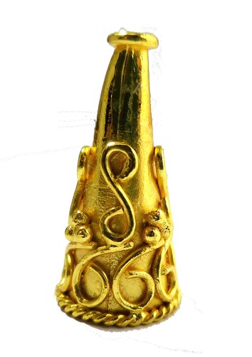 Lot de 30 capuchons de perles Bali en cuivre massif plaqué
