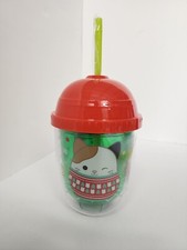 Squishmallow Christmas Cup Tumbler Straw Gift Holiday Unicorn Owl Cam Cat