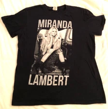 Miranda Lambert On Tour T-Shirt Black Unisex Gildan Size M 2-Sided Country Music