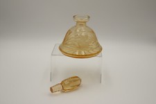 Flakon/Parfümflasche aus facettiertem Kristallglas im Art-déco-Stil - 15 cm