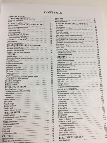 Gregorys SP No 216 Nissan Pulsar 1982-1987 Holden Astra 1984-1987 Service Manual - Picture 4 of 9