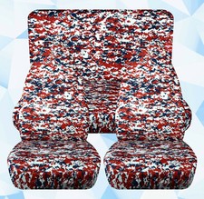 Full Set Frontrear Seat Covers Digital Camouflage Red White Blue Jeep Wrangler Full Set Frontrear Seat Covers Digital Camouflage Red White Blue Jeep Wrangler
