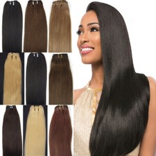 Weaving Hair Extensions Double Weft Sew Machine Made Hair Weft Remy Human Hair