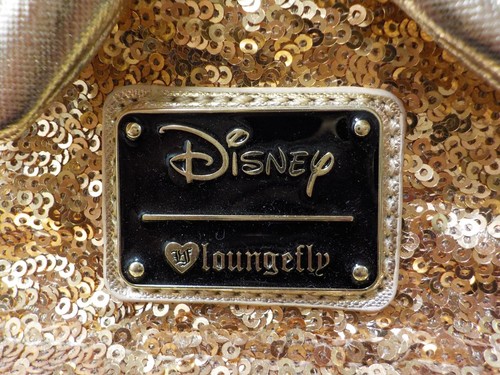 G320 Disney Parks Loungefly Minnie Mouse Sequined Rose Gold Mini Backpack Wallet - Picture 6 of 11