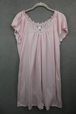 Miss Elaine Short Flutter Sleeve Pajama Gown-Medium-Lace-Embroidered-Classic