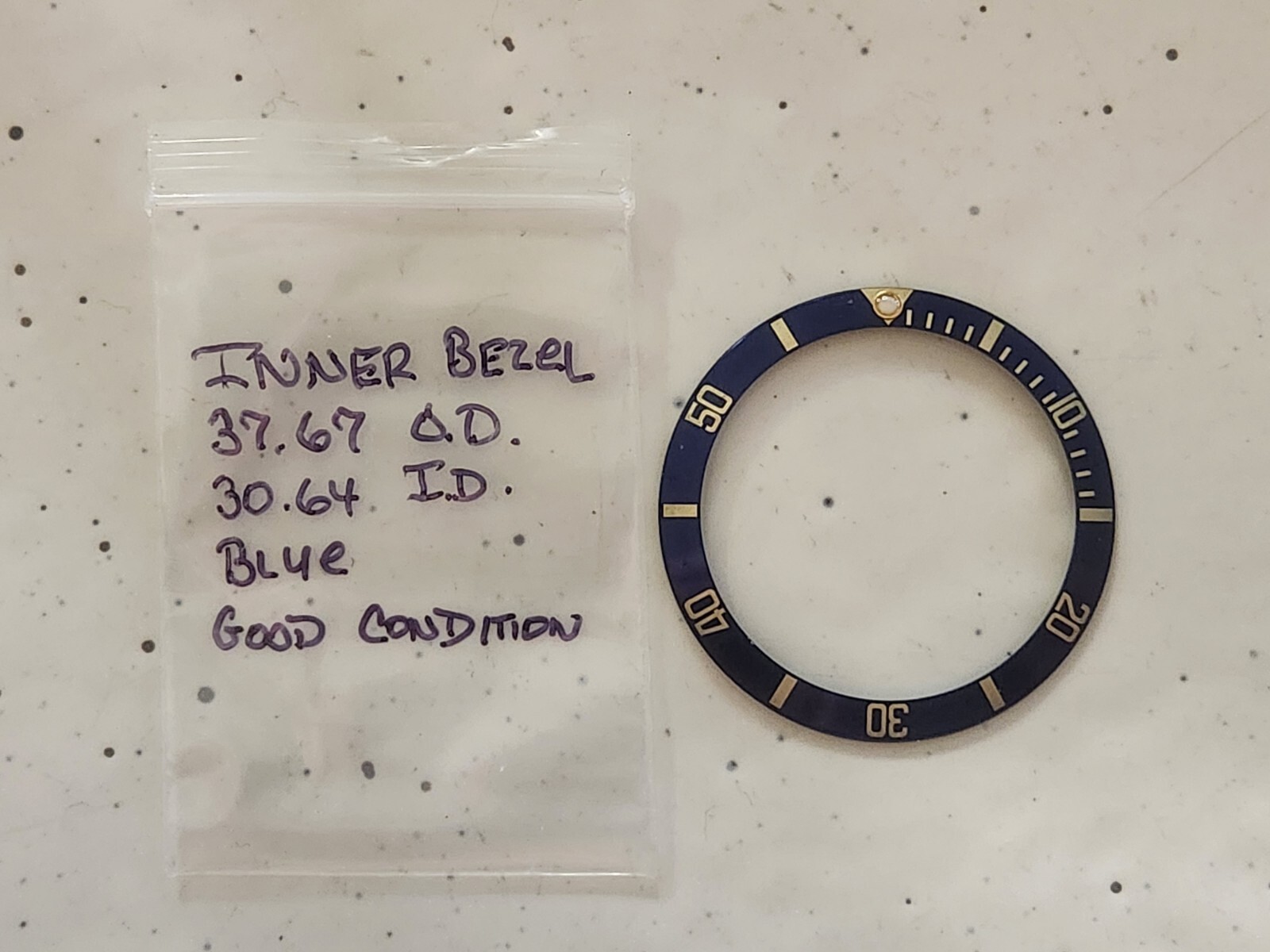 Genuine Rolex Submariner 16803 16613 16808 16618 Flat 4 Blue Watch Bezel Insert